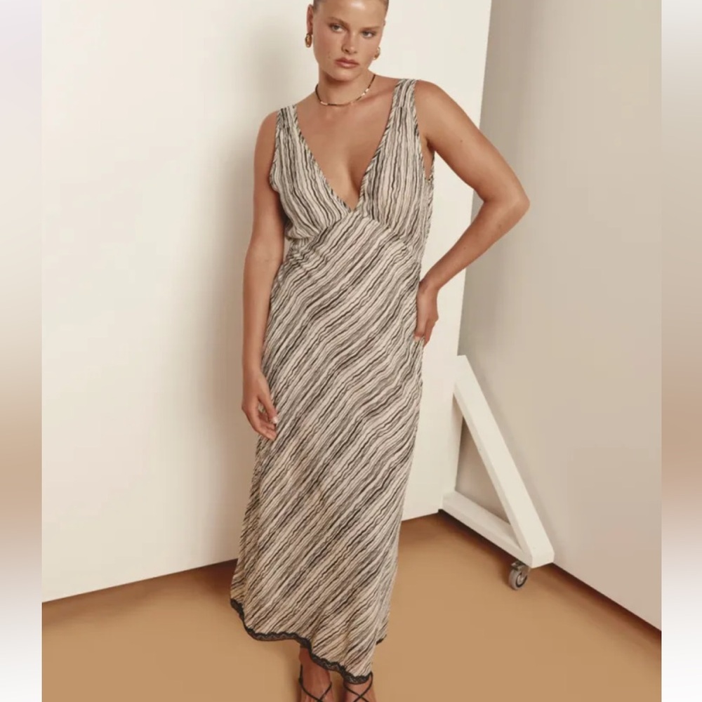 Vrg Girl Bias cut stripe dress